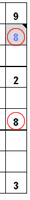 Incorrect Sudoku column with two eights entered